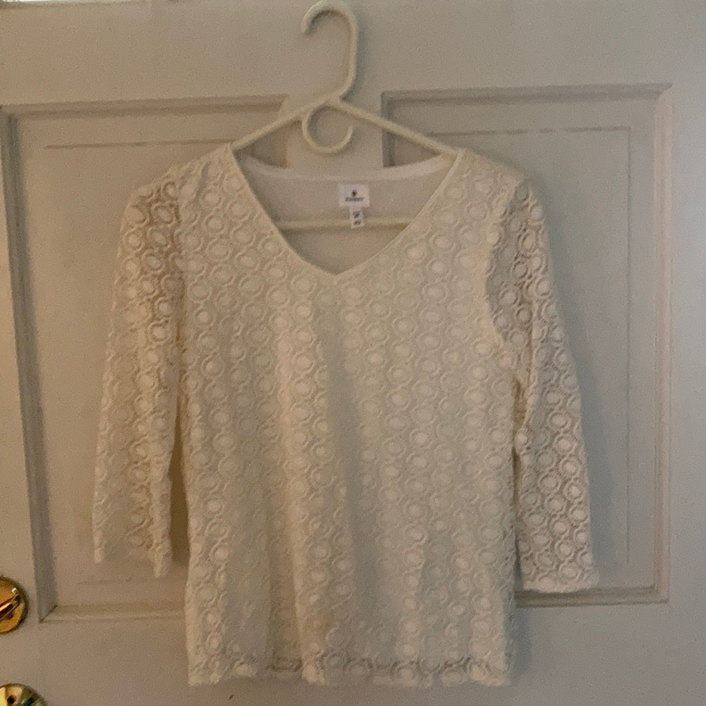 Dress barn white lace dress shirt